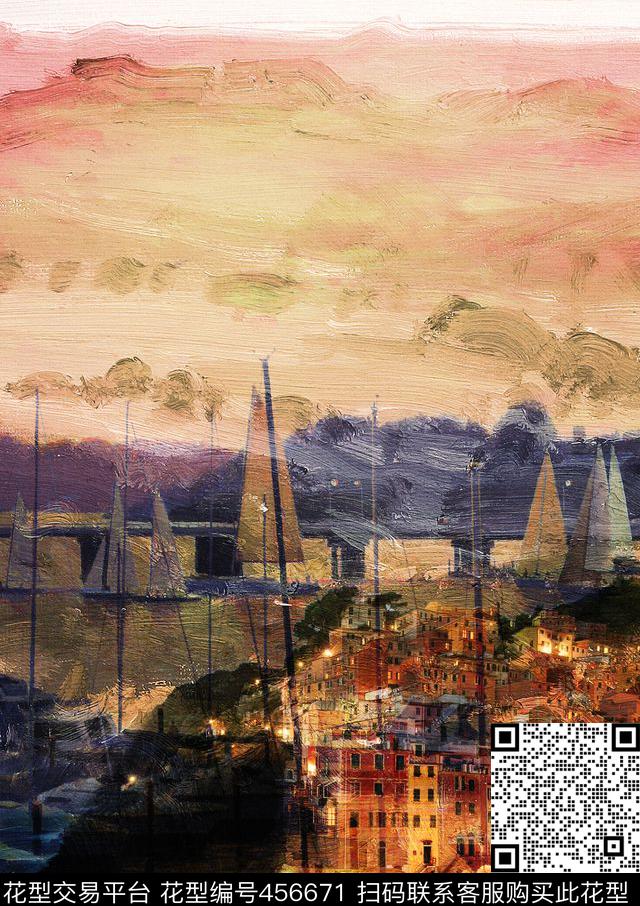 叠加定位流行时尚数码印花华亿平台下载（图片编号: 456671） - 瓦栏（Walan）