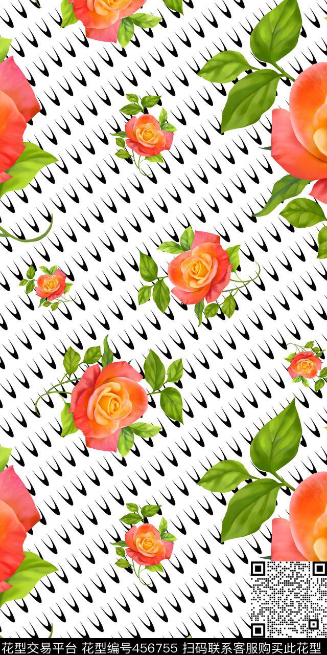 半圆点布匹印花几何图形数码印花华亿平台下载（图片编号: 456755） - 瓦栏（Walan）