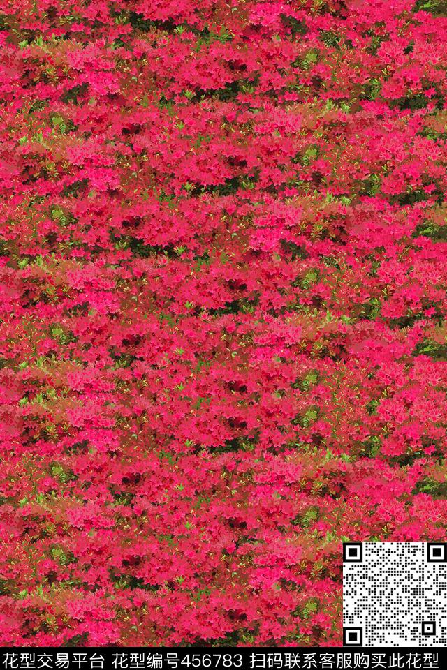 抽象花瓣花丛数码印花华亿平台下载（图片编号: 456783） - 瓦栏（Walan）