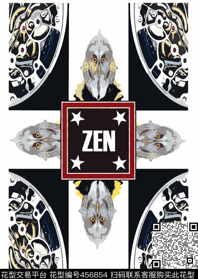 数码印花动物潮流数码印花华亿平台下载（图片编号: 456854） - 瓦栏（Walan）