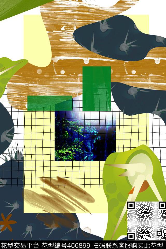 大牌仙人掌热带风情数码印花华亿平台下载（图片编号: 456899） - 瓦栏（Walan）