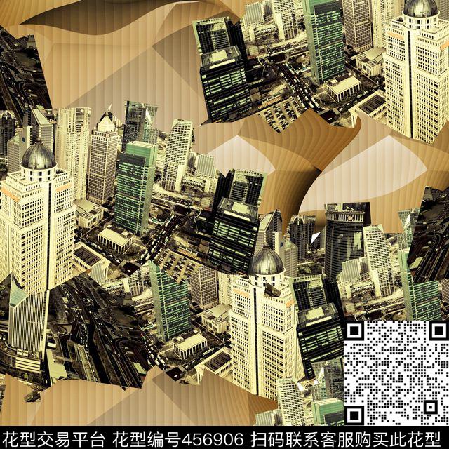 潮流复古城市数码印花华亿平台下载（图片编号: 456906） - 瓦栏（Walan）