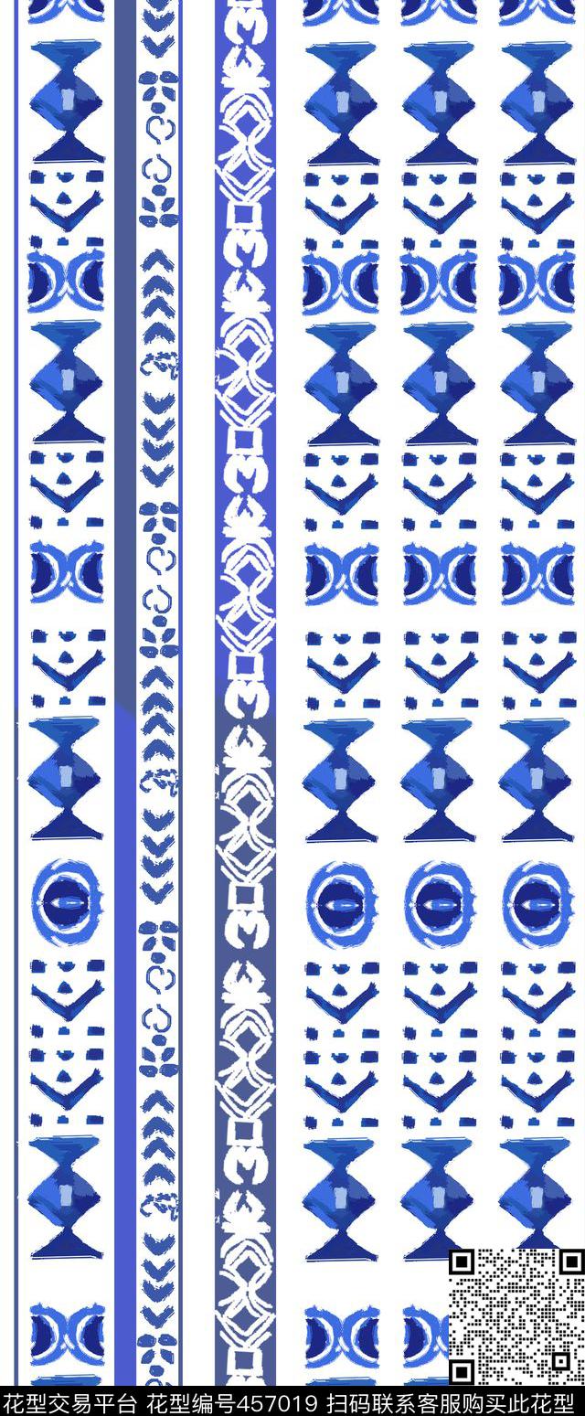 中国风几何条纹传统印花华亿平台下载（图片编号: 457019） - 瓦栏（Walan）