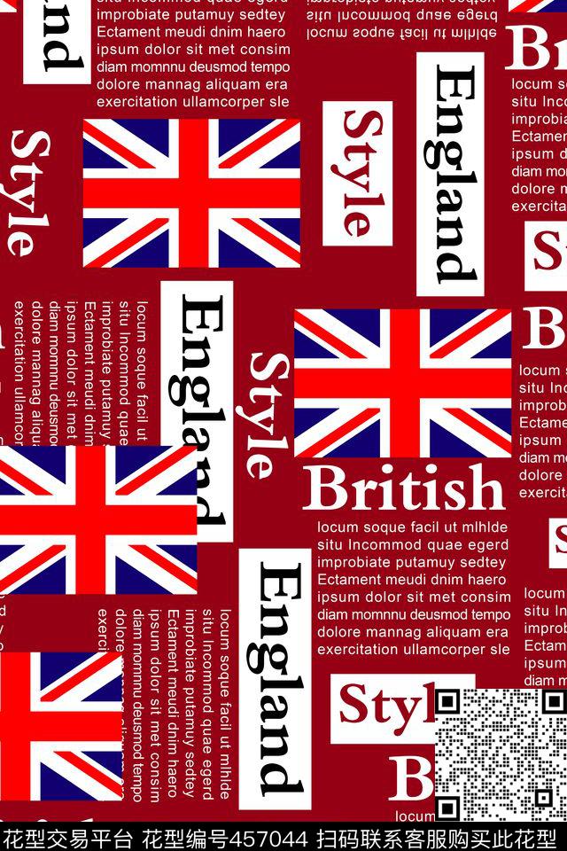 美国国旗欧美深红色传统印花华亿平台下载（图片编号: 457044） - 瓦栏（Walan）