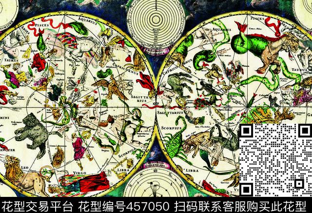 复古发图怀旧数码印花华亿平台下载（图片编号: 457050） - 瓦栏（Walan）