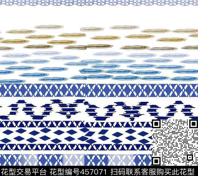 中国风几何条纹传统印花华亿平台下载（图片编号: 457071） - 瓦栏（Walan）