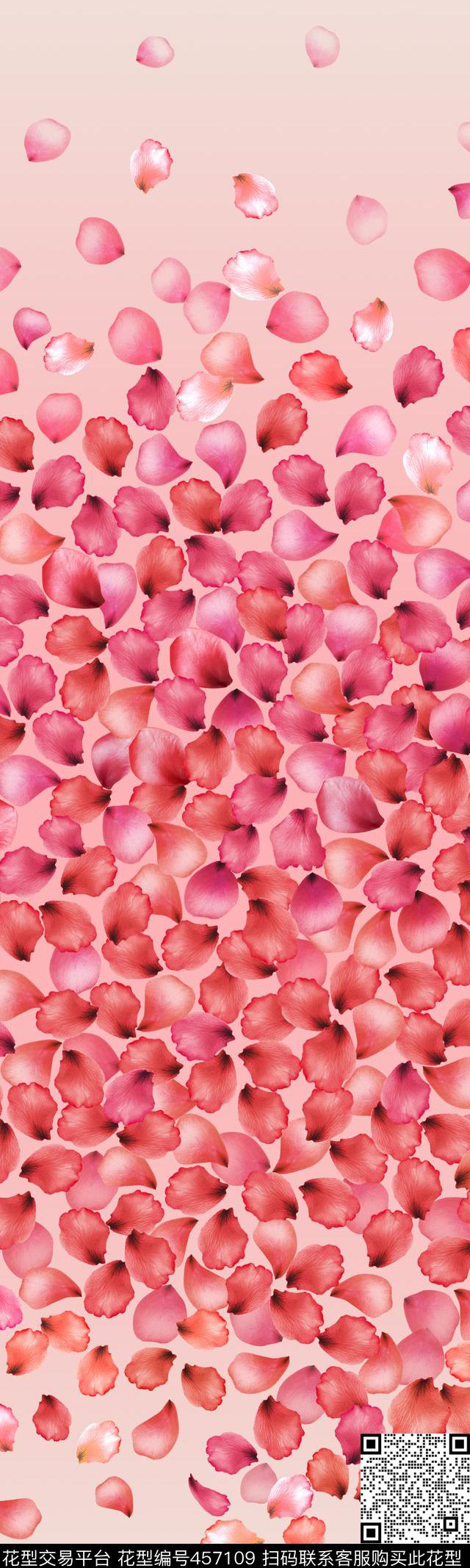 数码定位花卉花瓣花卉数码印花华亿平台下载（图片编号: 457109） - 瓦栏（Walan）