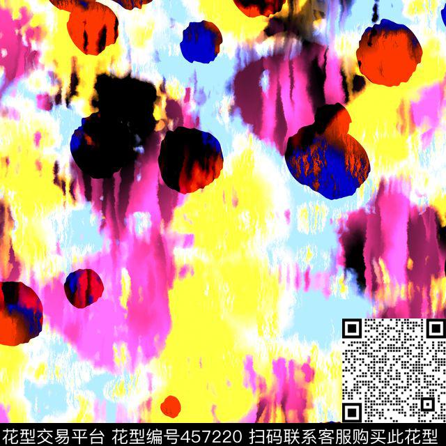 潮流抽象圆点数码印花华亿平台下载（图片编号: 457220） - 瓦栏（Walan）