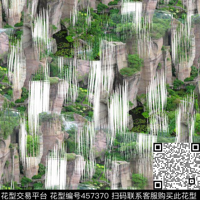 潮流复古艺术笔刷数码印花华亿平台下载（图片编号: 457370） - 瓦栏（Walan）