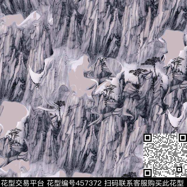 潮流复古中国风数码印花华亿平台下载（图片编号: 457372） - 瓦栏（Walan）