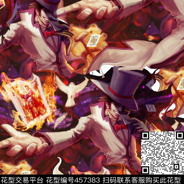 潮流复古魔术师数码印花华亿平台下载（图片编号: 457383） - 瓦栏（Walan）