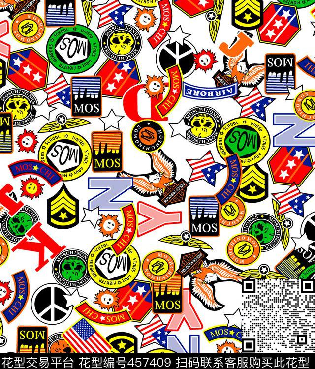 清新休闲分色传统印花华亿平台下载（图片编号: 457409） - 瓦栏（Walan）