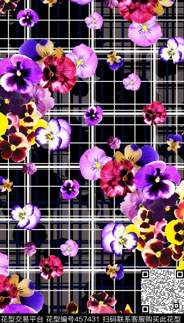 时尚条纹底纹创意数码印花华亿平台下载（图片编号: 457431） - 瓦栏（Walan）