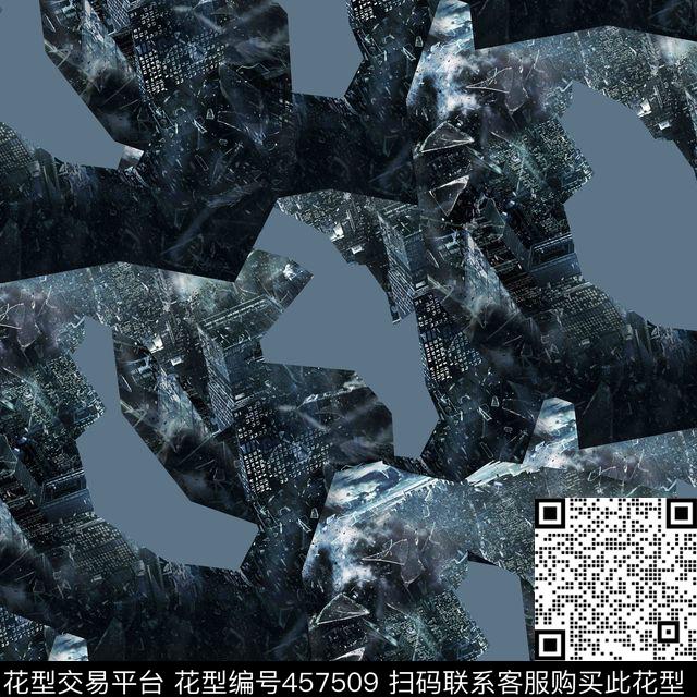不规则潮流城市数码印花华亿平台下载（图片编号: 457509） - 瓦栏（Walan）