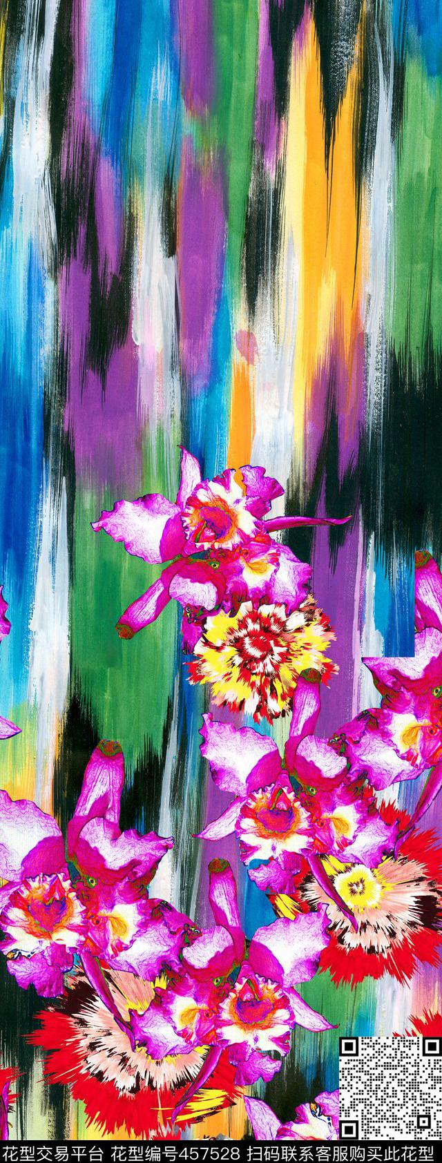 定位花卉中老年数码印花华亿平台下载（图片编号: 457528） - 瓦栏（Walan）