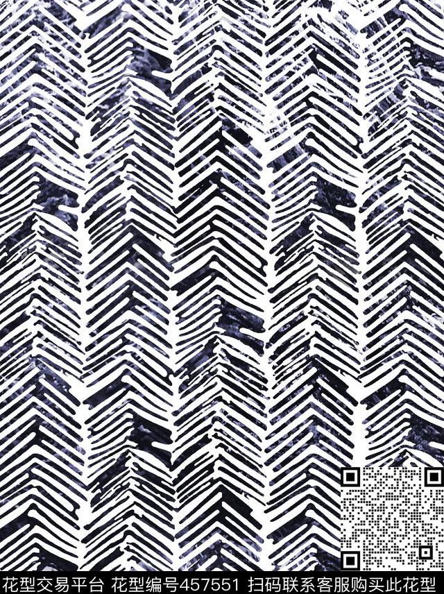 波浪抽象几何数码印花华亿平台下载（图片编号: 457551） - 瓦栏（Walan）