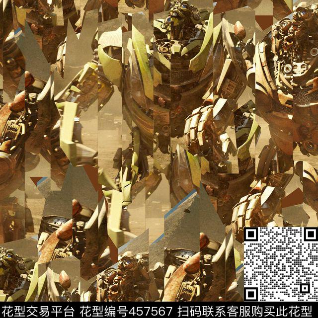 潮流抽象复古数码印花华亿平台下载（图片编号: 457567） - 瓦栏（Walan）