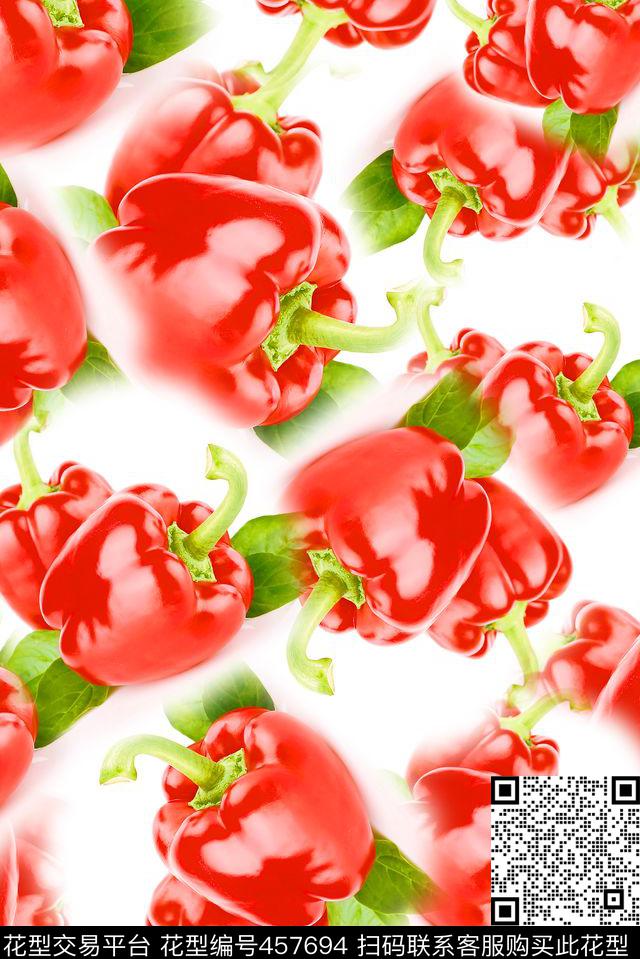 辣椒蔬菜休闲数码印花华亿平台下载（图片编号: 457694） - 瓦栏（Walan）