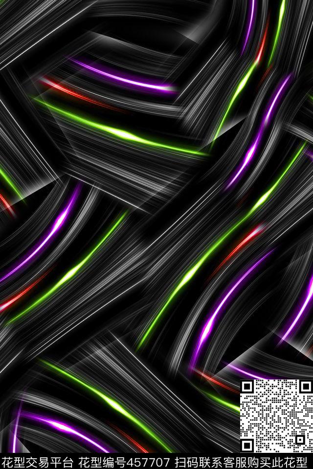 抽象纹理光线数码印花华亿平台下载（图片编号: 457707） - 瓦栏（Walan）