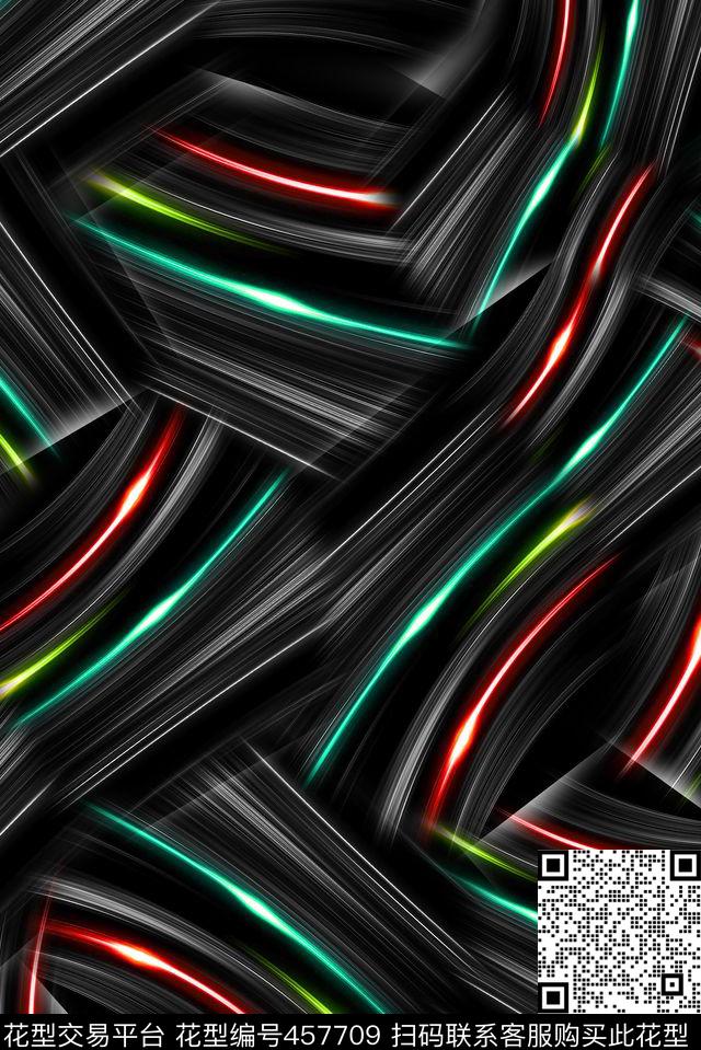 抽象纹理光线数码印花华亿平台下载（图片编号: 457709） - 瓦栏（Walan）