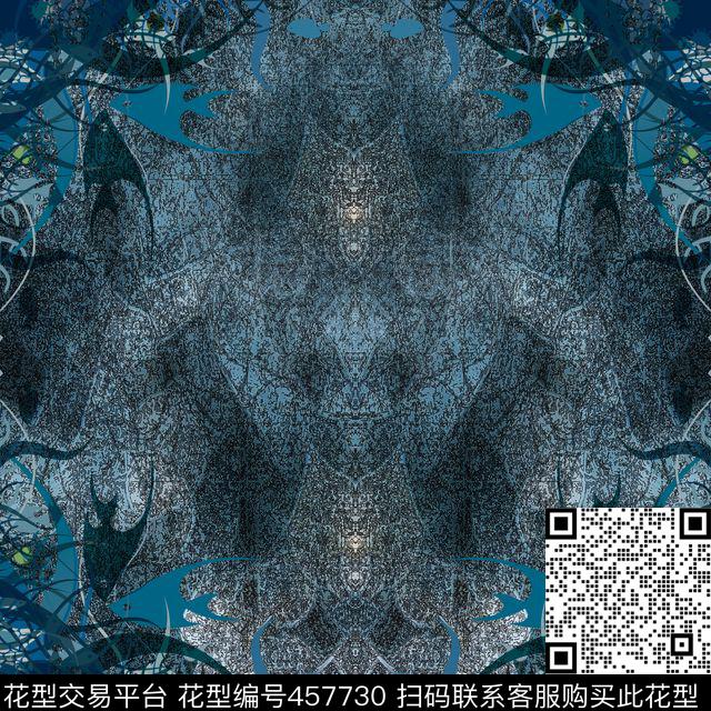 潮牌抽象大牌数码印花华亿平台下载（图片编号: 457730） - 瓦栏（Walan）