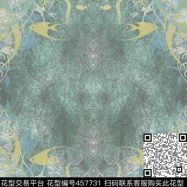 海洋鱼肌理数码印花华亿平台下载（图片编号: 457731） - 瓦栏（Walan）