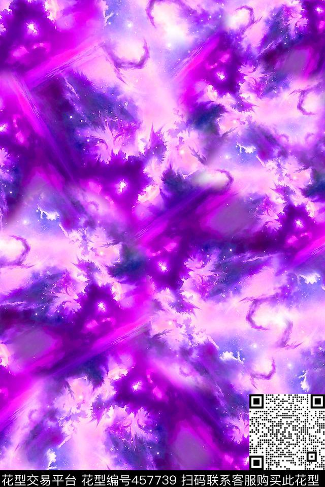 抽象尘埃爆炸数码印花华亿平台下载（图片编号: 457739） - 瓦栏（Walan）