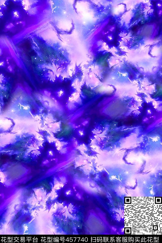 抽象尘埃爆炸数码印花华亿平台下载（图片编号: 457740） - 瓦栏（Walan）