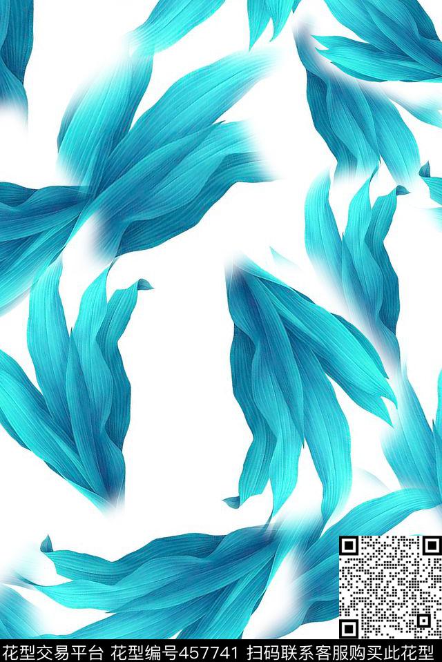 植物叶子树叶数码印花华亿平台下载（图片编号: 457741） - 瓦栏（Walan）