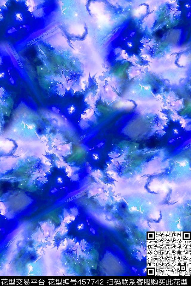 抽象尘埃爆炸数码印花华亿平台下载（图片编号: 457742） - 瓦栏（Walan）