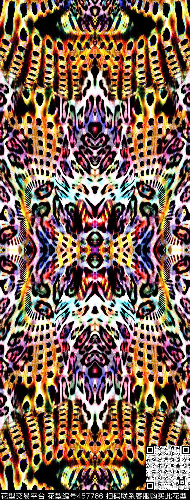 豹纹几何大牌潮流定位花数码印花华亿平台下载（图片编号: 457766） - 瓦栏（Walan）