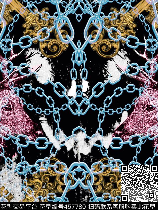 潮牌复古梦幻数码印花华亿平台下载（图片编号: 457780） - 瓦栏（Walan）