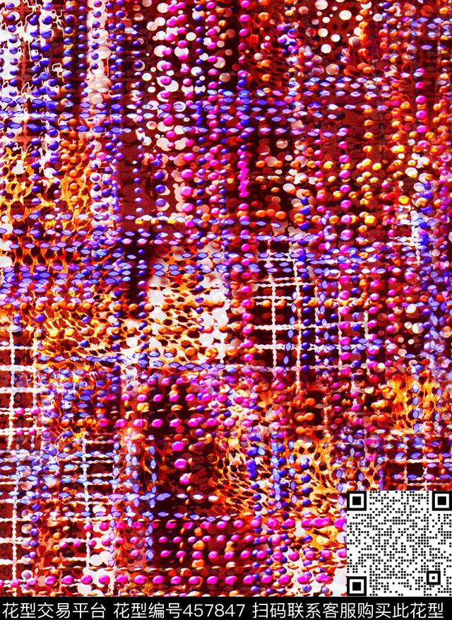 动物纹理豹纹彩珠数码印花华亿平台下载（图片编号: 457847） - 瓦栏（Walan）