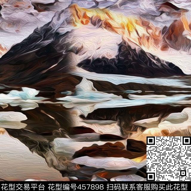 风光雪山冰雪男女装外套华亿平台时尚流行新潮数码印花华亿平台下载（图片编号: 457898） - 瓦栏（Walan）