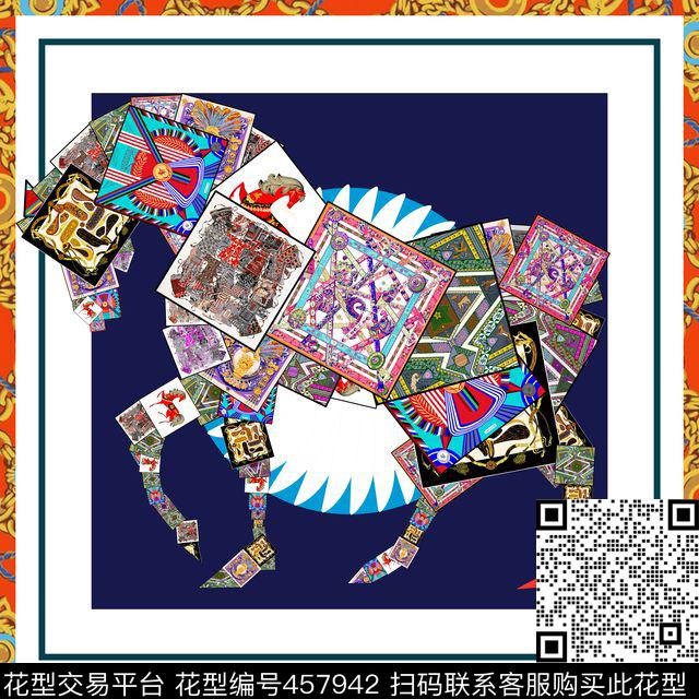 定位几何民族风数码印花华亿平台下载（图片编号: 457942） - 瓦栏（Walan）