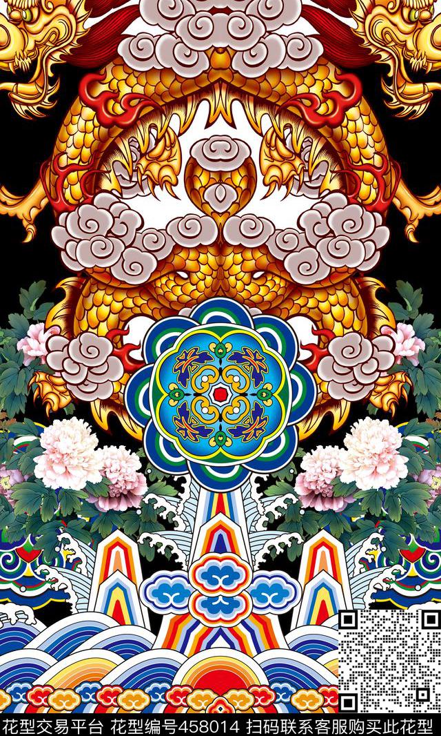 定位动物花卉牡丹数码印花华亿平台下载（图片编号: 458014） - 瓦栏（Walan）