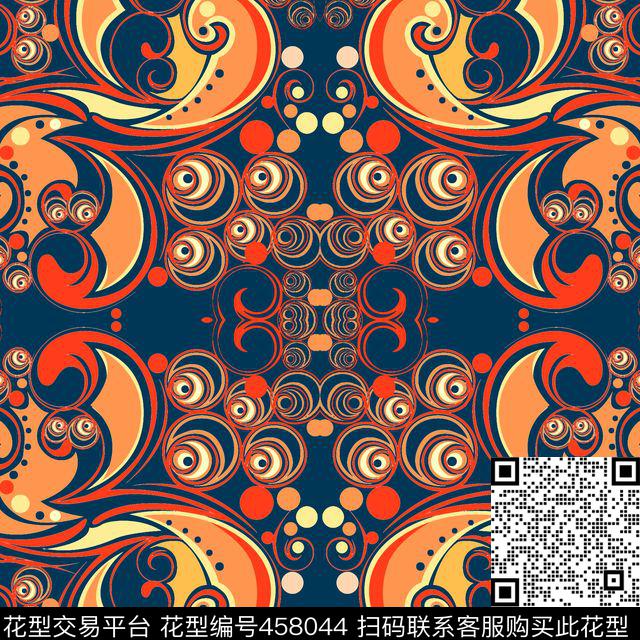 潮流复古高端传统印花华亿平台下载（图片编号: 458044） - 瓦栏（Walan）