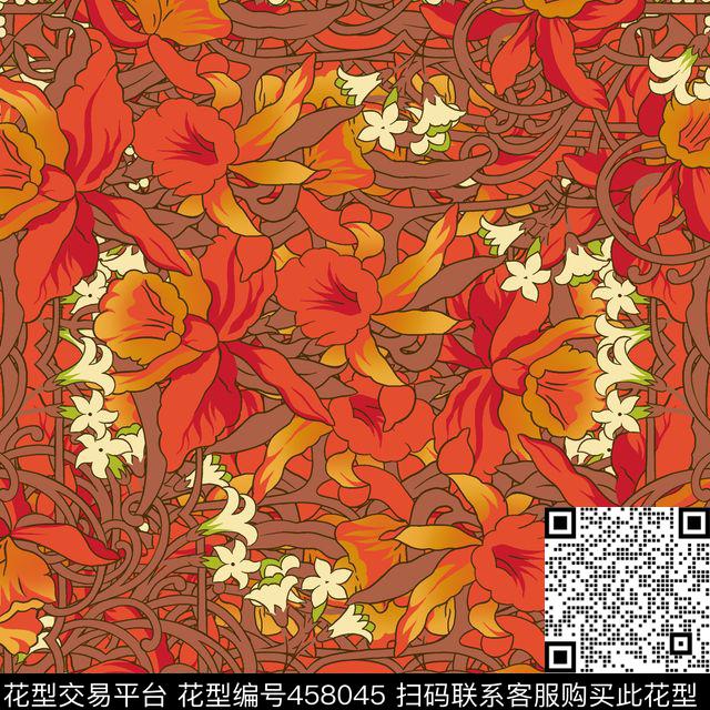 潮流抽象大牌传统印花华亿平台下载（图片编号: 458045） - 瓦栏（Walan）