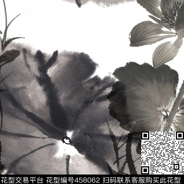 传统单色复古数码印花华亿平台下载（图片编号: 458062） - 瓦栏（Walan）