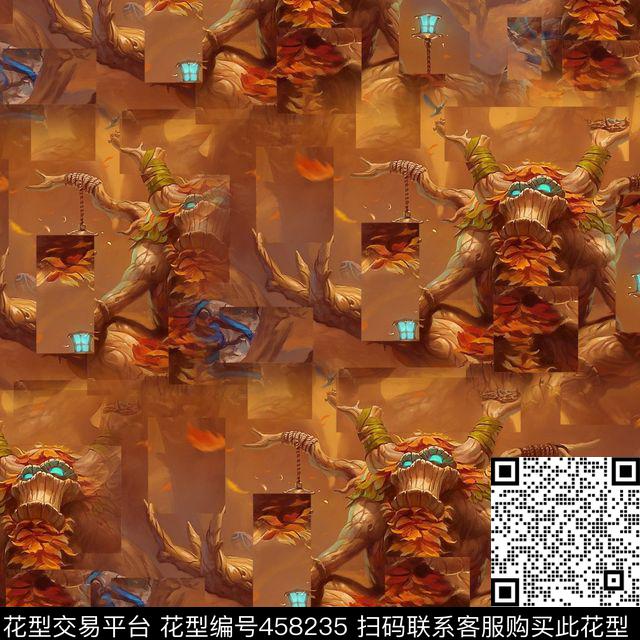 复古游戏场景数码印花华亿平台下载（图片编号: 458235） - 瓦栏（Walan）