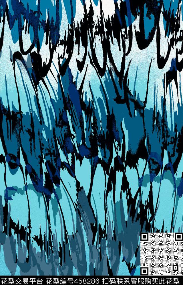 抽象羽毛多色传统印花华亿平台下载（图片编号: 458286） - 瓦栏（Walan）