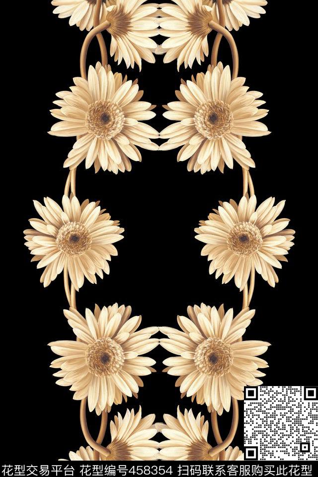 大牌花卉油画数码印花华亿平台下载（图片编号: 458354） - 瓦栏（Walan）