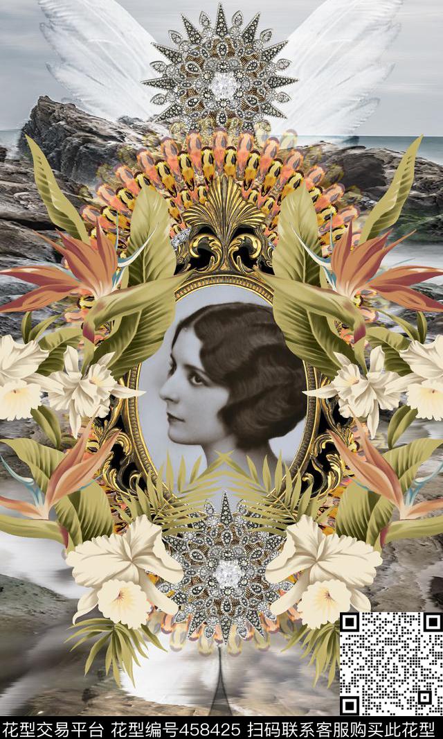 翅膀定位风景数码印花华亿平台下载（图片编号: 458425） - 瓦栏（Walan）