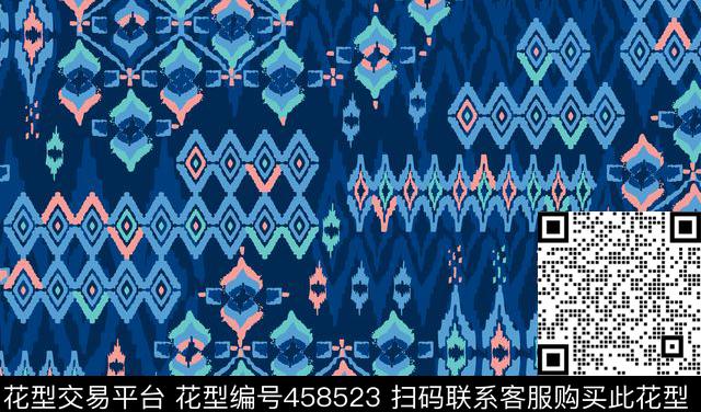 民族风朴实流行传统印花华亿平台下载（图片编号: 458523） - 瓦栏（Walan）