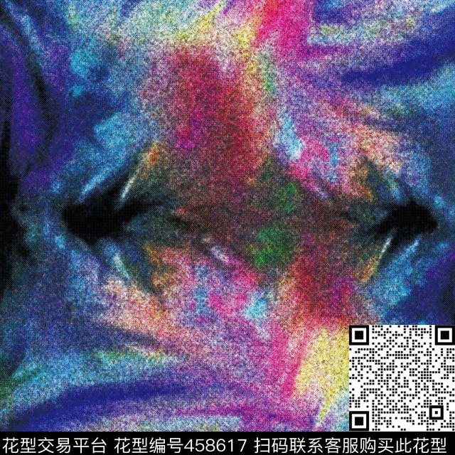 潮流抽象树叶数码印花华亿平台下载（图片编号: 458617） - 瓦栏（Walan）