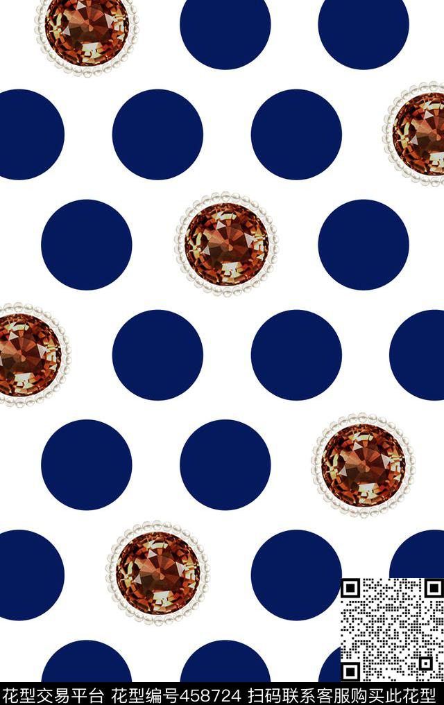 数码印花圆点珠宝点子数码印花华亿平台下载（图片编号: 458724） - 瓦栏（Walan）