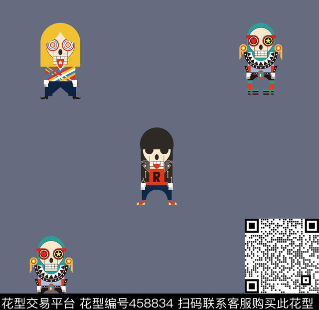 插画衬衫华亿平台高冷数码印花华亿平台下载（图片编号: 458834） - 瓦栏（Walan）