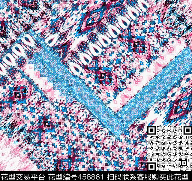 时尚简约新潮数码印花华亿平台下载（图片编号: 458861） - 瓦栏（Walan）