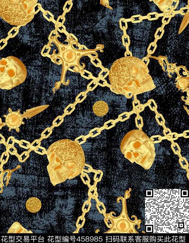 潮牌金币金色数码印花华亿平台下载（图片编号: 458985） - 瓦栏（Walan）