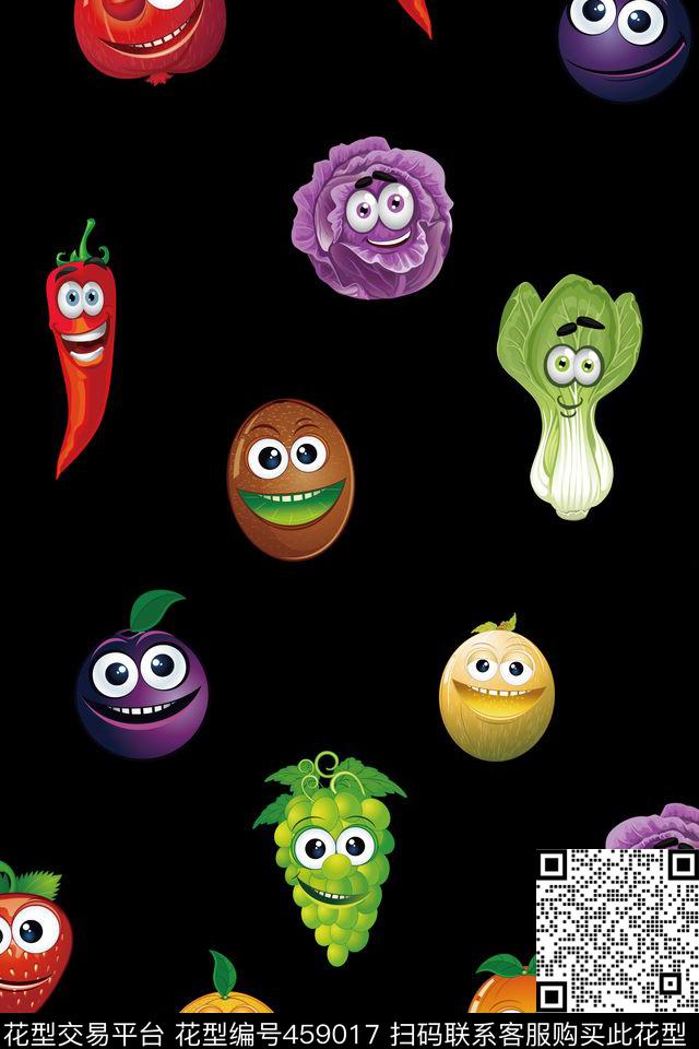 儿童蔬菜水果数码印花华亿平台下载（图片编号: 459017） - 瓦栏（Walan）